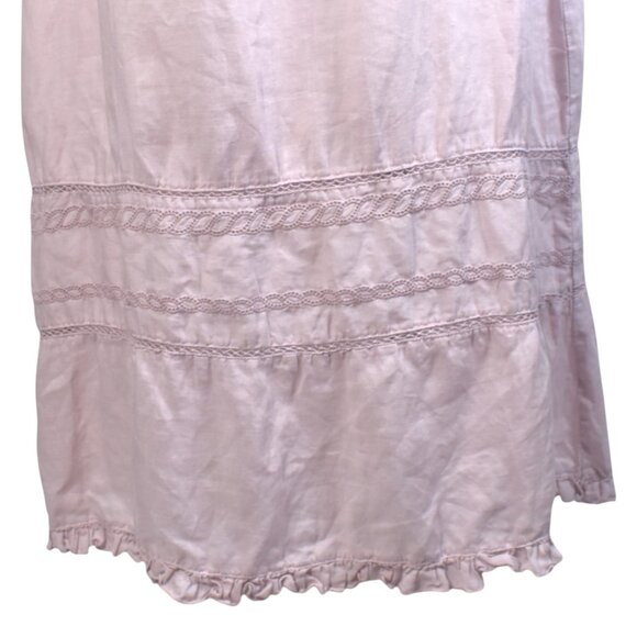 Vintage Maxi Skirt Johnny Was Dusty Lilac Drawcord S - Picture 3 of 9